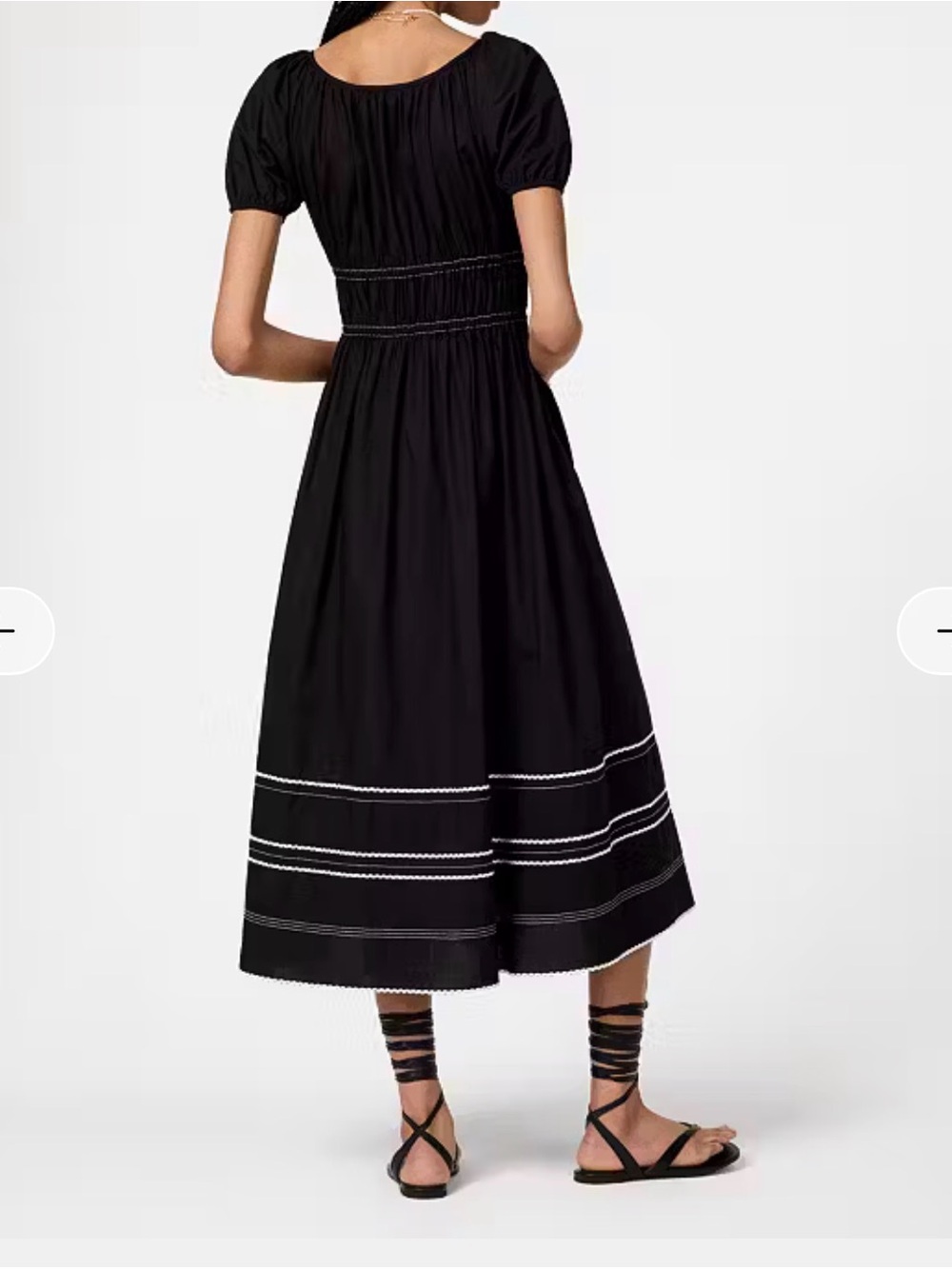 Kate Spade Ric Rac Riviera Black Midi Dress - Picture 3 of 3